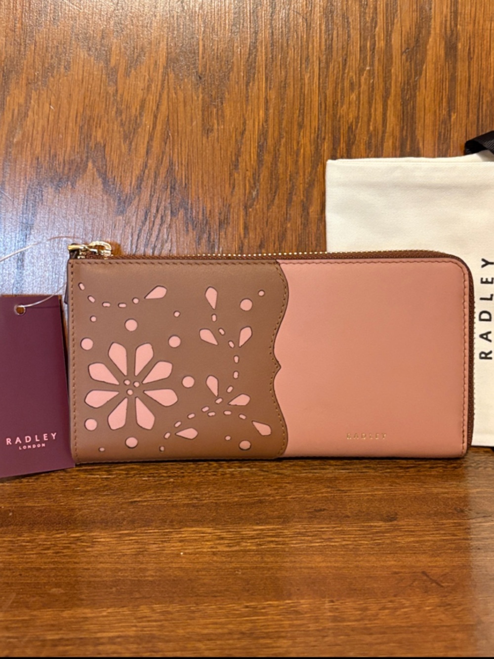 NWT-Radley London-Chilworth Street-Cut Out Floral-Large Zip Around Wallet-$148
